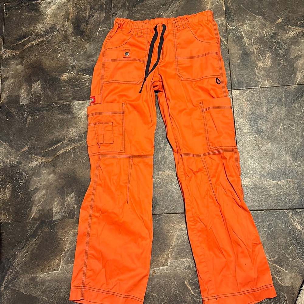 Dickies orange cargo pants xs